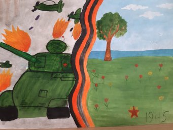 Воспитанницы Долаковского Дома культуры участвуют в акции «Рисуем Победу-2023»