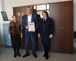Б.Б. Газдиев получил Благодарность от начальника Госавтоинспекции  РИ Г.Н. Колчина
