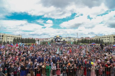 В Магасе прошел праздничный концерт в честь празднования 73-ей годовщины Победы в Великой Отечественной войне